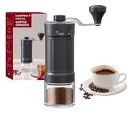 LunarFiery Conical Ceramic Burr Manual Coffee Grinder, 40 External Adjustable Grind Levels, 320g Portable Hand Crank Coffee Bean Mill for Home Camping Office, Espresso French Press Moka Pot Pour Over