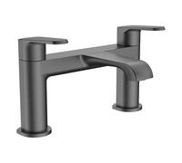 Lunaris Gunmetal Bath Filler Mixer Tap Deck Mounted Minimalist