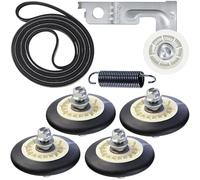 Lunarlipes Upgraded Dryer Rollers Kit Compatible with LG Kenmore Dryers Parts Includes Drum Roller 4581EL2002C Dryer Belt 4400EL2001A and Idler Pulley 4561EL3002A, Figures 6 and 7 are Fit Models