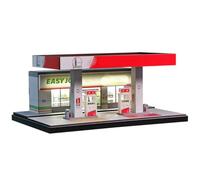 Lunaro 1/64 Scale Gas Station Model of China's Largest Petroleum Company, match major 1/64 scale brands, with Light-up Function for Collection Display, Photography,(Vehicles and Figures Not Included)