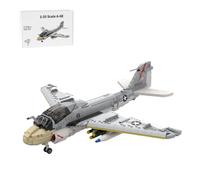 Lunaro A-6E Intruder Building Blocks Kit, 1/35 Scale Model Kit, DIY Military Carrier-Based Attack Aircraft Building Set for Adults & Teens, Collectible Display Model (1570 PCS)