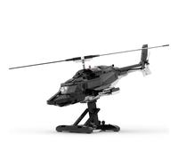 Lunaro Film Helicopter MOC Building Set (1039PCS) - Highly Detailed Movie-Accurate Helicopter Model with Display Stand & Interchangeable Weapons for Teens 16+