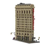Lunaro Flatiron Building Expert MOC Set, NYC Triangular Landmark with Daily Bugle Style Sign, 31in Tall Architectural Model for Advanced Builders & Collectors (15076PCS)