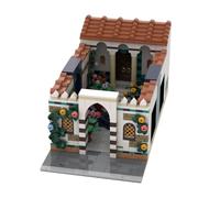 Lunaro Islamic Architecture Garden Building Set, Andalusian Moroccan Courtyard Model Kit (1156 PCS), Modular MOC Town Decor Gift for Adults & Architecture Fans