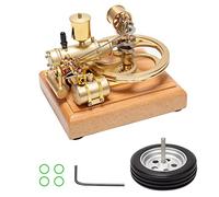 Lunaro Mini 1.9CC Working V8 Engine Model Kit, Metal 4-Stroke Horizontal Single Cylinder Motor, Desktop Collectible Gift for Adults & Engine Enthusiasts (Golden Version)