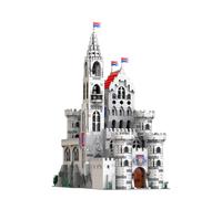 Lunaro MOC Medieval King's Castle Building Blocks Set, The King Returns Architecture Model Kit, Large Collectible Construction Model for Adults & Expert Builders (3,939 Pieces)