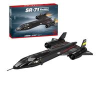Lunaro Mocsage SR71 Blackbird Tactical Aircraft Module in Reconnaissance Version, Military Airplane MOC Building Blocks Set, Ideal Chritsmas or Birthday Gifts for Teens 16+ and Plane Lovers (1769PCS)