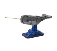 Lunaro Ocean Creatures STEM Building Blocks Set Narwhal, Educational Marine Animal Model Kit with QR Instructions, for Teens (280PCS)