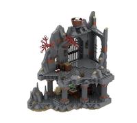 Lunaro Part 2 Medieval Dark Magic Mountain MOC Building Blocks, Modular Castle Ruins Model Kit, Fortress Architecture for Expert Builders (804 PCS)