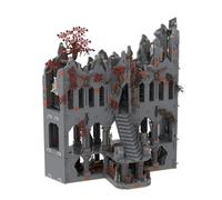 Lunaro Part 4 Medieval Dark Magic Mountain MOC Building Blocks, Modular Castle Ruins Model Kit, Fortress Architecture for Expert Builders (3567 PCS)