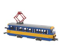 Lunaro Tramway MOC Retro German Tram Train Building Blocks Set, Old-Style European Streetcar Model Kit (619PCS)
