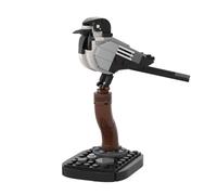 Lunaro White Wagtail Building Blocks Set, Adorable Birds Model Kits, Compatible with Major Brands, Educational STEM Kit for Teens 16 for Bird Lovers & Beginners (138PCS)