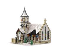 Lunaro Winter Country Church Modular Building Blocks Set, English Village Church of the Nativity Model, Collectible Winter Display, Family Christmas Tradition Gift for Teens & Adults (1769PCS)