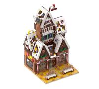 Lunaro Winter Village Pastry Shop Christmas Building Blocks Set, Modular Winter Bakery Model | Compatible with Major Brands | Collectible for Adults (1904PCS)