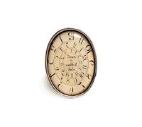 LunarraStar Women Silver Plated Oval Alice in Wonderland Down the Rabbit Hole Ring Adjustable