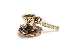 LunarraStar Women Tea Cup Necklace Alice in Wonderland Tea Time Pendant
