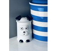 LUNA'S PAW BITS Treats Jar: Dog treats jar, ceramic storage jar, treat storage for pets, cute novelty cookie jar, pet food container, dog treat canister, kitchen accessories for pet food.