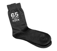 LunaTastic Gifts 65th Birthday Gift Mens Black Socks, 65th Socks Birthday Present Fun Novelty Gift, UK Size 6-12