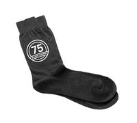 LunaTastic Gifts 75th Birthday Gift Mens Black Socks, 75th Socks Birthday Present Fun Gift, UK Size 6-12
