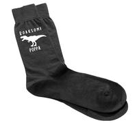 LunaTastic Gifts Men's Socks - Unique Keepsake Gift for Poppa, Birthday & Christmas Stocking Filler, Soft & Cozy, UK Size 6-12, 80% Cotton 18% Nylon 2% Elastane - Roarsome Poppa