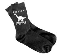 LunaTastic Gifts Women’s Socks - Unique Keepsake Gift for Mummy, Birthday & Christmas Stocking Filler, Soft & Cozy, UK Size 4-8 - Roarsome Mummy (UK, Alpha, One Size, Regular, Regular, Black)