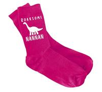LunaTastic Gifts Women's Socks - Unique Keepsake Gift for Nannan, Birthday & Christmas Stocking Filler, Soft & Cozy, UK Size 4-8, Pink