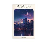 Lunathion Crescent City Poster Canvas Poster Wall Art Decor Print Picture Paintings for Living Room Bedroom Decoration 12x18inch(30x45cm)