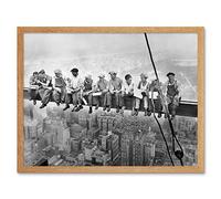 Lunch Atop A Skyscraper New York 1932 Iconic Photo Art Print Framed Poster Wall Decor 12x16 inch