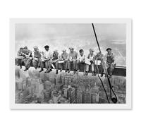 Lunch Atop A Skyscraper New York City 1932 Iconic Photo Artwork Framed Wall Art Print A4 Artery8 White One Size