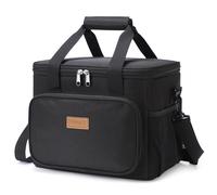 Lifewit 15L (24 Cans) Insulated Lunch Bag, Cooler Bag for Lunch/Work/School/Beach/Picnic (Black)