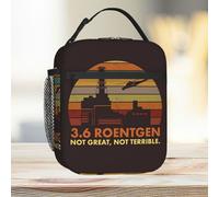 Lunch Bag 3.6 Roentgen Not Great, Not Terrible Chernobyl Nuclear Power Station Quote Tote Insulated Cooler Kids School Travel
