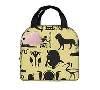 Lunch Bag Ancient Egyptian Soldier Ankh Lunch Container Bag Waterproof Storage Cooler Box, for Camping, Food, Picnic, Beach, 20x22cm