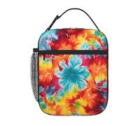 Lunch Bag Color Tie Dye Insulated Lunch Box for Women Men Reusable Lunch Tote Cooler Bag for Office Work