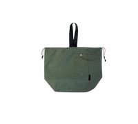 Lunch Bag Cotton Canvas Large Solid Color Drawstring Portable Thermal Insulated Picnic Storage Bento Box Bag(Green)