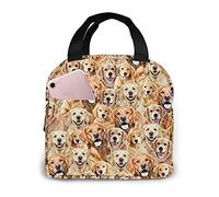 Lunch Bag Crowded Golden Retriever Insulated Container Cooler Cooler Heat Box Organizer for Office School Work Holder Tote Bags