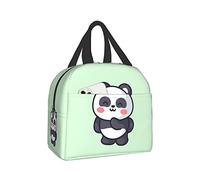 Lunch Bag Cute Panda is Doing Adorable Pose Womens Box for Work Travel Soft Coolers Insulated Box for Men Holder Tote Bags