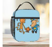 Lunch Bag Dog Man, Lil Petey, And Big Petey Fan Art Tote Insulated Cooler Kids School Travel