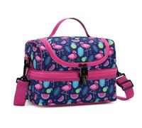 Lunch Bag for Kids,ChaseChic Insulated Lunch Boxes Bag Lightweight Water-Resistant Cooler Bag for Boys Girls in Dual Compartment Leak-Proof Lunch Organizer Flamingo