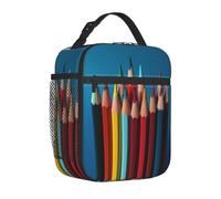 Lunch Bag for Men Women Adults Insulated Lunch Box,Leakproof Cooler Food Lunch Containers Bright Colored Pencils Reusable Lunch Tote Bags Cute LunchBox for Work, Travel, Outdoor