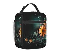 Lunch Bag for Men Women Adults Insulated Lunch Box,Leakproof Cooler Food Lunch Containers Bright Flowers Reusable Lunch Tote Bags Cute LunchBox for Work, Travel, Outdoor