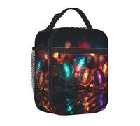Lunch Bag for Men Women Adults Insulated Lunch Box,Leakproof Cooler Food Lunch Containers bright round light Reusable Lunch Tote Bags Cute LunchBox for Work, Travel, Outdoor