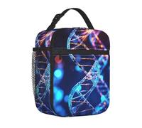 Lunch Bag for Men Women Adults Insulated Lunch Box,Leakproof Cooler Food Lunch Containers Genetic Helix Reusable Lunch Tote Bags Cute LunchBox for Work, Travel, Outdoor
