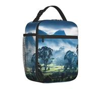 Lunch Bag for Men Women Adults Insulated Lunch Box,Leakproof Cooler Food Lunch Containers Mist Covering Mountains Reusable Lunch Tote Bags Cute LunchBox for Work, Travel, Outdoor