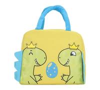 Lunch Bag for Women and Men, Adult Insulated Lunch Box Reusable High Capacity Lunch Tote Bags for Work, Travel, Outdoor (Yellow Couple Dinosaurs)