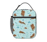 Lunch Bag For Women Men Cute Sea Otter Insulated Lunch Box For Adult Reusable Lunch Tote Bag Cooler Thermal Meal For Work, Picnic Or Travel