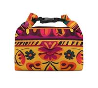 Lunch Bag for Women Men Lunch Box Reusable Mexican Folk Art Boho Lunch Tote Bag Leakproof Lunch Cooler Bag for Work
