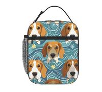 Lunch Bag for Women Men Portable Insulated Lunch Box Beagle Patterns Lunchbox Reusable Tote Bags for Work Picnic