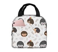 Lunch Bag Hedgehog On of A Tree Insulated Lunch Box Back to School Reusable Bags Meal Portable Container Tote for Boys Girls Travel Work Picnic Boxes