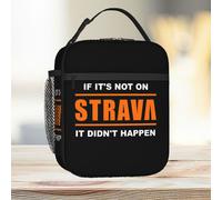 Lunch Bag If It's Not On Strava It Didn't Happen Tote Insulated Cooler Kids School Travel