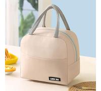 Lunch Bag, Insulated Lunch Bags, Water-Resistant Lunch Organizer, Water-Resistant Lunch Organizer, Reusable Lunch Box Tote, Thermal Lunch Bags to School Office Work Picnic, for Kids, Adults (Beige)